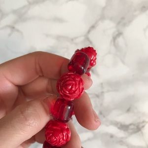 Red rose bracelet
